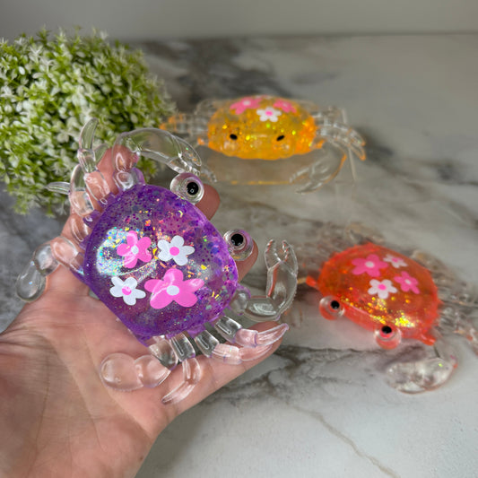 Squishy Toy - Glitter Crab - PREORDER